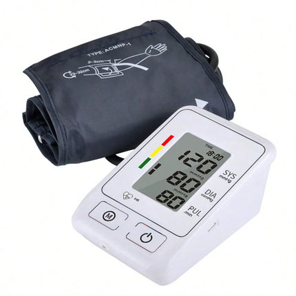 Blood Pressure Monitor Upper Arm Blood Pressure Monitors For Home Use With Bp Cuff, Large Screen Bp Machine, 190 Memory, USB Powered And Battery Powered