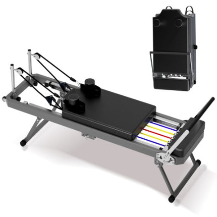 Pilates Core Bed, Foldable Home High Quality, Yoga Studio Same Commercial Fitness Equipment, Black