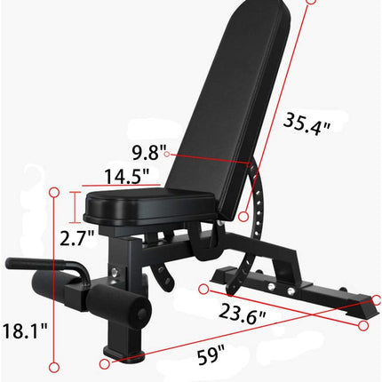 Adjustable Strength Training Bench Press Home Full Body Workout Foldable Weight Benches Gym Multi-functional Fitness Dumbbell Chair