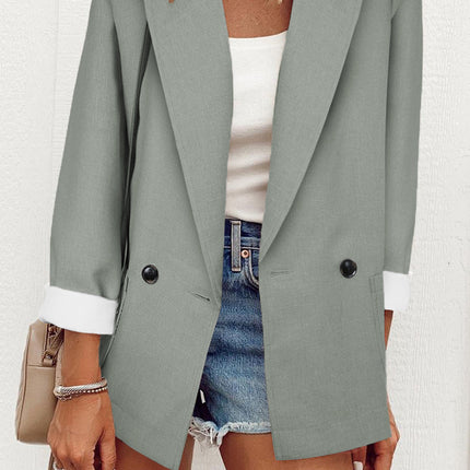 Temperament Slim Jacket Fashion Business Single Breasted Long Sleeve Casual Suit Top Clothing