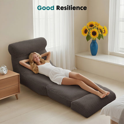 Folding Sofa Bed, Convertible Comfy Sleeper Chair With Back Support, Foldable Floor Sofa Bed Couch
