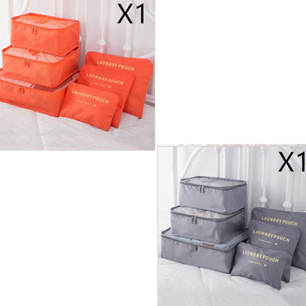 6 PCS Travel Storage Bag Set for Clothes Tidy Organizer