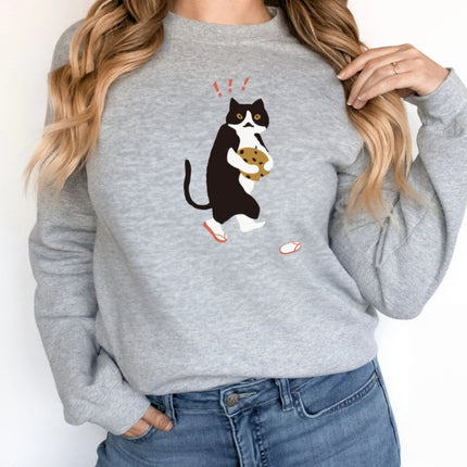Women's Fashionable Solid Color Printed Long Sleeved Sweatshirt