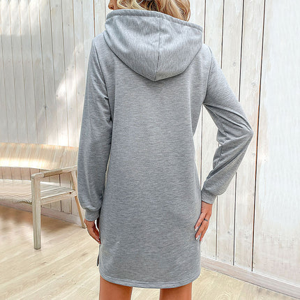 Women's Clothing Striped Patchwork Hoodie Skirt