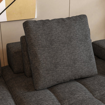 Sofa Couch For Living Room, Modern Loveseat Sofa With Extra Deep Seats, Comfy Armrests, Couches For Living Room Apartment Lounge, Easy Assembly, Grey