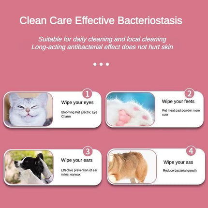 Dog And Cat Wet Wipes, Fragrance Free, Plant.based  SKIP THE BATH Gentle Cleansing AndDeodorizing,Hypoallergenic, Wipes For PawsEars, Fur, Eye Ducts And Butt