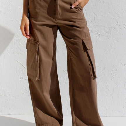 Women's Multi-pocket Workwear Loose Casual Denim Trousers
