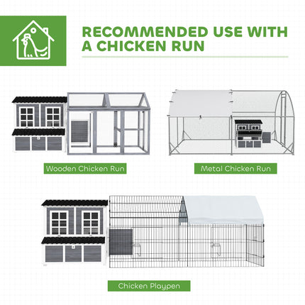 Wooden Chicken Coop With Nesting Box, Pull-Out Tray, Waterproof Roof, 39 Chicken House For 4-6 Chickens, Rabbits