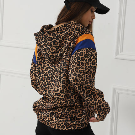 Women's Leopard Print Long Sleeved Sweatshirt