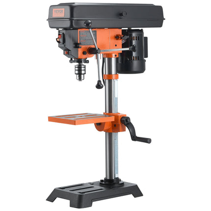 10'' 5-Speed Benchtop Drill Press Cast Iron Drill Press 3.2A 610-2800RPM