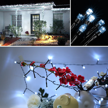 1Pc 200 LED 22M Solar String Lights With 8 Lighting Modes IP44 Waterproof For Christmas Wedding Party Garden Yard Decor
