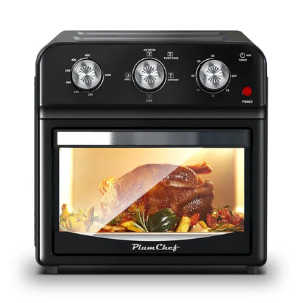 12-Liter Air Fryer With Advanced Multi-Function Cooking – Grill, Air Fry, Defrost, Bake, Presets For French Fries, Pizza, Chicken, Fish, And Toast, Dual Knob Control Oven