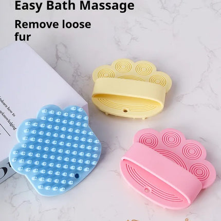 Dog Bath Brush,Pet Bath Comb Brush Soothing Massage Rubber Comb,Pet Bathing Brush