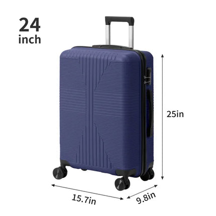 Non-TSA Customs Lock 4-in-1 PP Trolley Case, 16in, 20in, 24in, 28in PP, Navy Blue