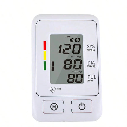 Blood Pressure Monitor Upper Arm Blood Pressure Monitors For Home Use With Bp Cuff, Large Screen Bp Machine, 190 Memory, USB Powered And Battery Powered