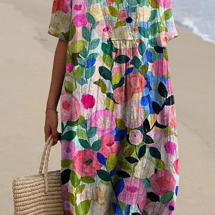 Women's Comfortable Loose Printed Long Dress