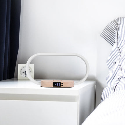 1 Set Bedside Table Lamp Touch Control Lamp With Clock Wireless Charging LED Desk Lamp Dimmable Nightstand Reading Lamp