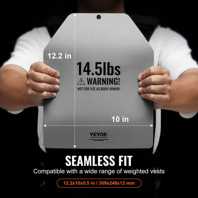 Curved Weight Vest Plates, 14.5 LB Pairs, Premium Steel Weighted Plates, Contoured Ergonomic Fit – WODs, Additional Weight For Weight Vests, For Strength Training, Running, Heavy Workouts