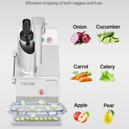 Food Processor Vegetable Chopper W/ 6 Blades Food-Grade Stainless Steel Blender