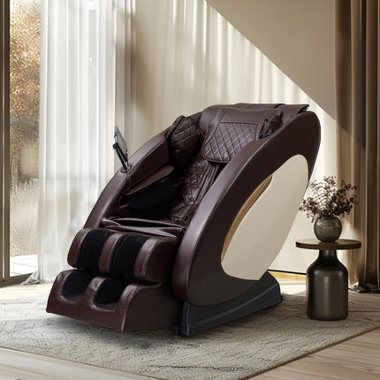 Massage Chairs  Full Body Massage Recliner With Foot Roller,Airbag Massage SL Track, Zero Gravity, Bluetooth Speaker,Brown