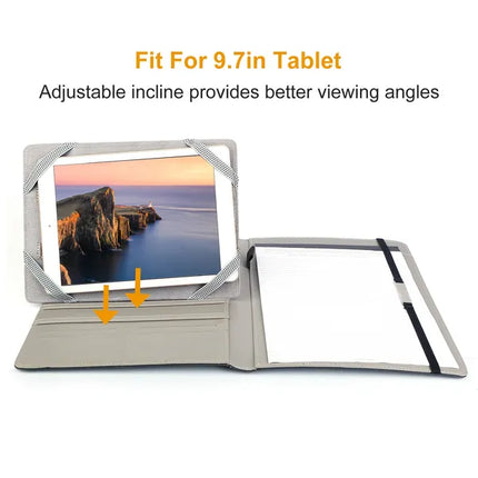 Organizer Case For 9.7in Tablet PC Business Tablet Portfolio With A5 Notepad Paper Pad Card Holder