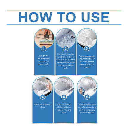 Jakehoe Ice Maker Cleaner Daily Gentle Cleaning Limescale Deodorization Decontamination Care Ice Maker Cleaning