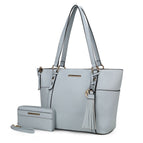 Lt Blue / Vegan Leather