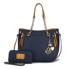 Navy Mustard / Vegan Leather