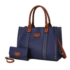 Navy / Vegan Leather