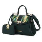 Dark Green / Faux Snake