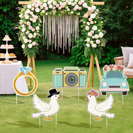5Pcs Wedding Yard Signs