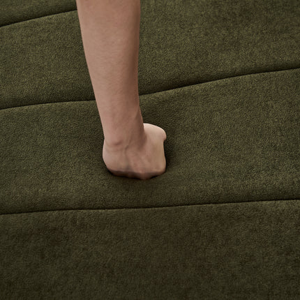 Chenille Curved Sectional Sofa With 4 Pillows,Curved Symmetrical Modular Semi Circular Sofa Sectional For Bedroom, Living Room, Office For Leisure Or Nap, Reading Room, And Lobby