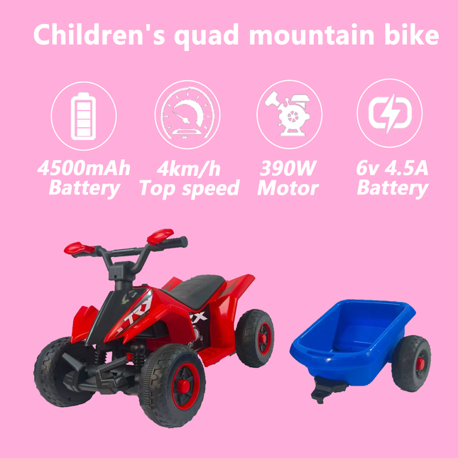 Ride On Toys For Toddlers 1.5-4 Years Old,   With Rear Bucket, Forward Reverse 2 Gears, Max 3MPH Speed Big Tire, Electric Vehicle ATV Car Best Gift For Age1.5-4 Boy Girl