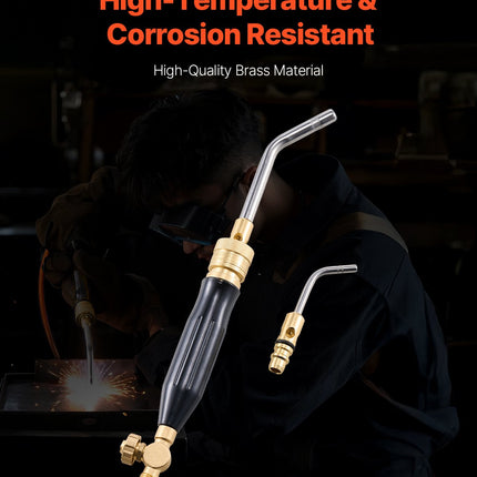 Air Acetylene Torch Kit, Acetylene Gas Welding Tool With 149'' Hose, 2 Welding Tips, CGA200 Regulator & Torch Handle, Gas Brazing Welder For Home DIY Industrial Sites (without Gas Cylinder)