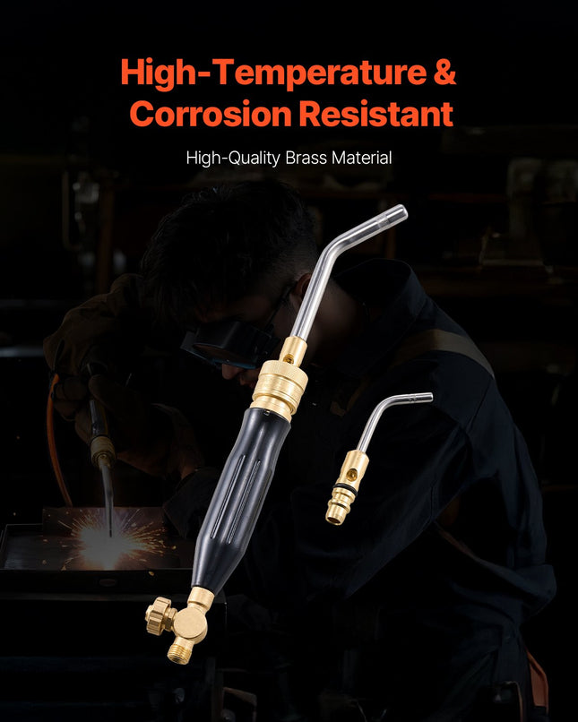 Air Acetylene Torch Kit, Acetylene Gas Welding Tool With 149'' Hose, 2 Welding Tips, CGA200 Regulator & Torch Handle, Gas Brazing Welder For Home DIY Industrial Sites (without Gas Cylinder)