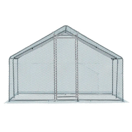 10 X 10 Ft Large Metal Chicken Coop, Walk-in Poultry Cage Chicken Hen Run House With Waterproof Cover, Rabbits Cats Dogs Farm Pen For Outdoor Backyard Farm Garden(SAME AS09877689)