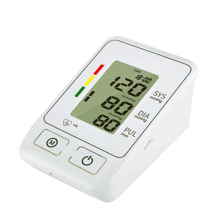 Blood Pressure Monitor Upper Arm Blood Pressure Monitors For Home Use With Bp Cuff, Large Screen Bp Machine, 190 Memory, USB Powered And Battery Powered