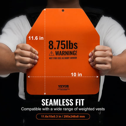 Curved Weight Vest Plates, 8.75 LB Pairs, Premium Steel Weighted Plates, Contoured Ergonomic Fit – WODs, Additional Weight For Weight Vests, For Strength Training, Running, Heavy Workouts