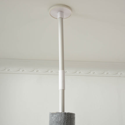 85.5" Cat Tree Height Adjustable Floor-to-Ceiling 4-Tier Kitty Climbing Activity Center Condo Cat Toy with Scratching Post Hanging Balls Play Rest Post Pet Furniture Grey