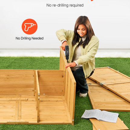 Outdoor Wooden Storage Shed Waterproof Garden Tool Metal Shed 55x67.5 Inch