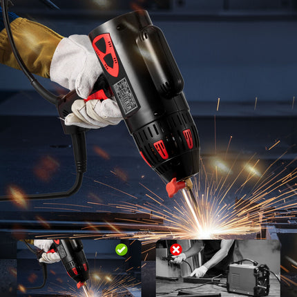 Portable Handheld Welding Machine, 20 - 130A Portable ARC Welder With Stepless Current Adjustment & IGBT Inverter, 115V Handheld Stick Welder Digital Display Fit For 1/16"-1/8" Welding Rods