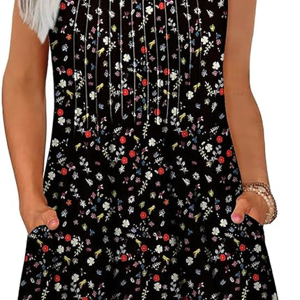 Loose Beach Vacation Casual Round Neck Sleeveless Vest Dress
