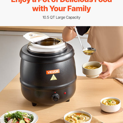 Commercial Soup Warmer Soup Station With 10Qt Pot Soup Kettle Warmer