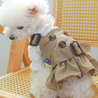 Khaki Button Dress / XS