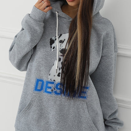Women's Fashionable Casual Printed Long Sleeved Sweatshirt