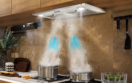 Range Hood Insert 30 Inch; Stainless Steel Kitchen Vent Hood 600CFM; Built-in Kitchen Stove Hood W/Front Button Controls And Front LED Lights; Baffle Filters; Ducted/ductless Convertible Duct