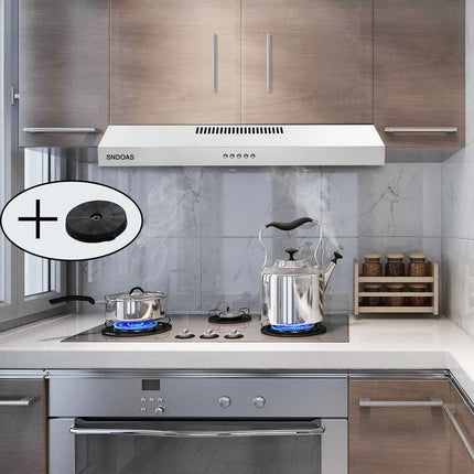 Stainless Steel Under Cabinet Range Hood Vent Cooking 230 CFM Kitchen 3 Speed Cooker Hood