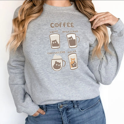Women's Fashionable Solid Color Printed Long Sleeved Sweatshirt