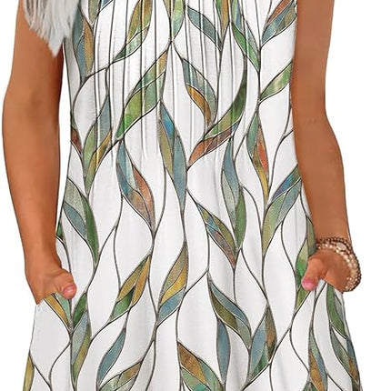 Loose Beach Vacation Casual Round Neck Sleeveless Vest Dress
