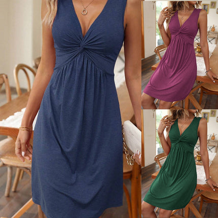 Knitted Fabric Hot Girl Design Sense Waist Slimming Dress